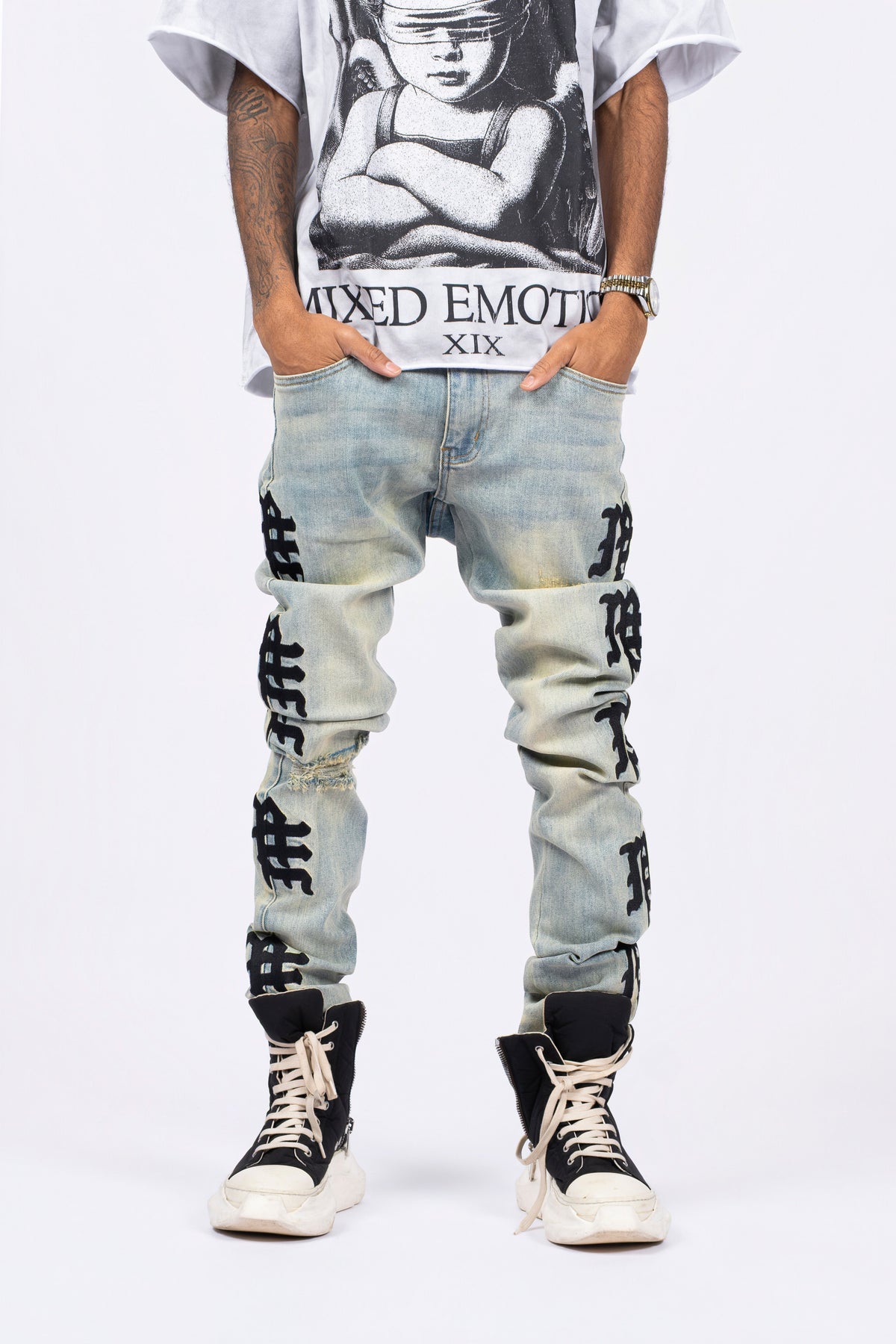 Mixed Emotion ‘Desert’ Monogram Denim
