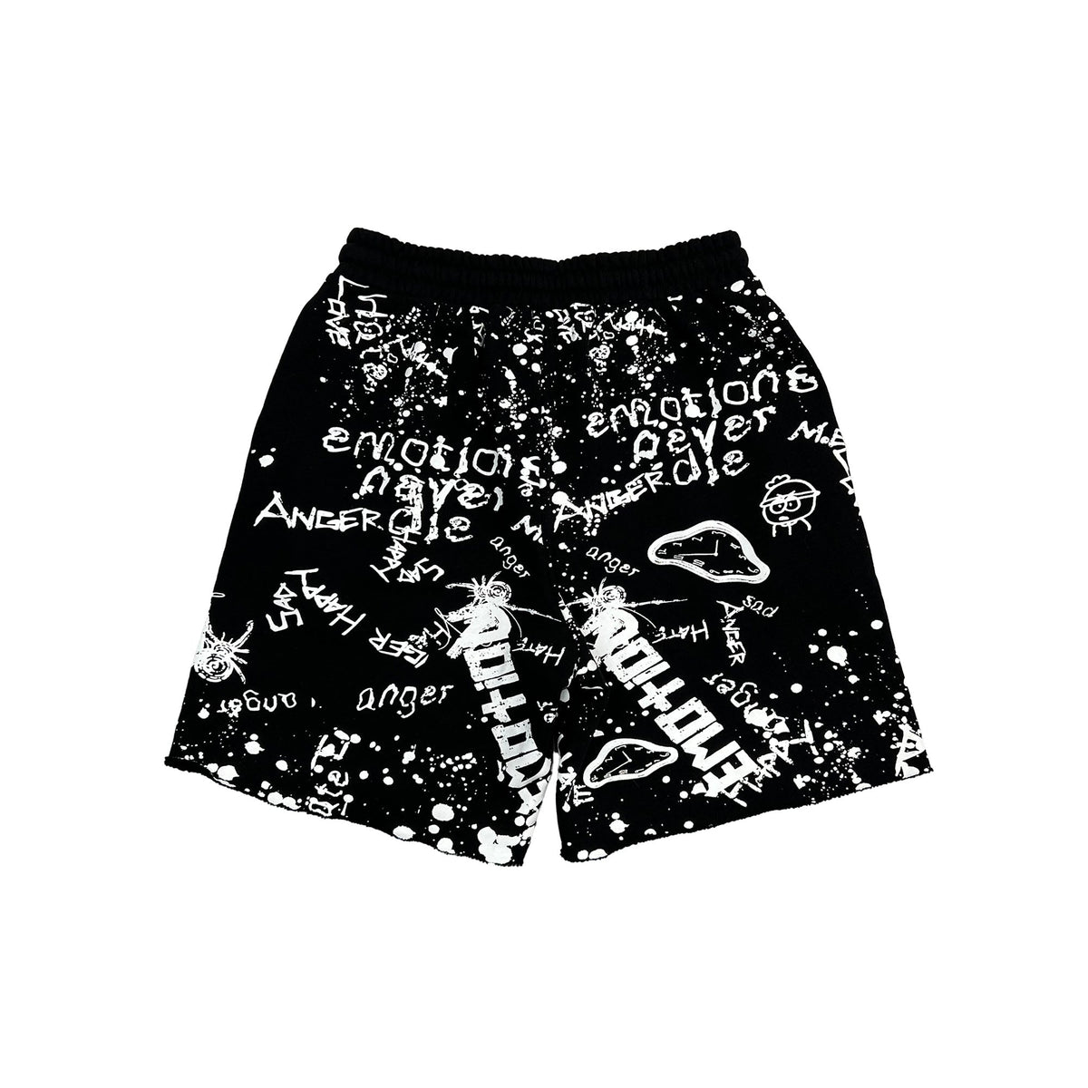 Mixed Emotion Black “Graffiti” Shorts