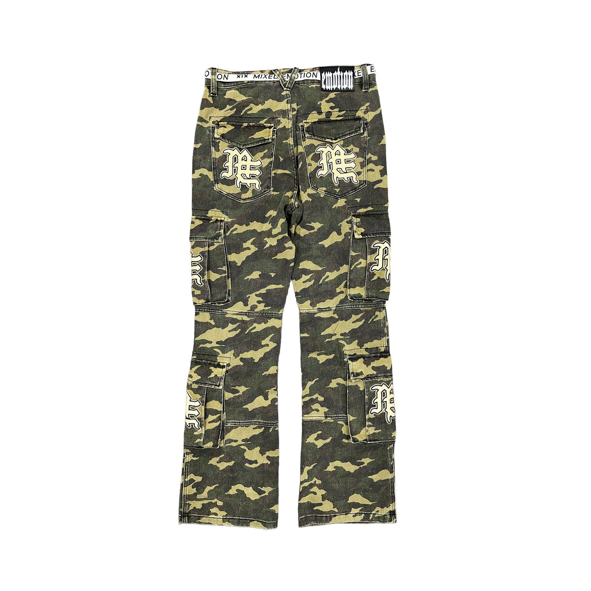 Mixed Emotion 'ME' Camo Cargo Pants